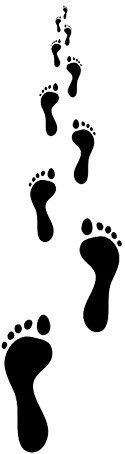 human footsteps copy